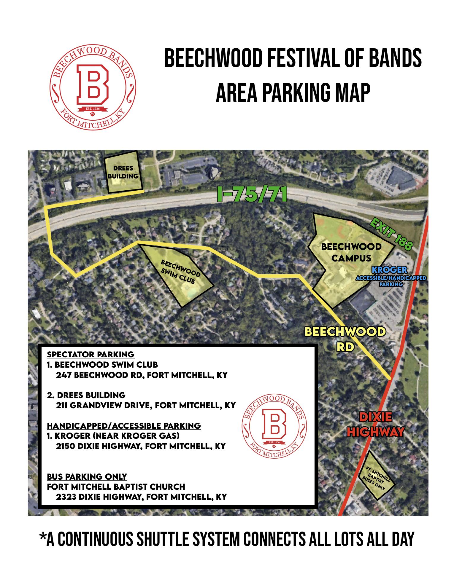 Festival accessibility parking map